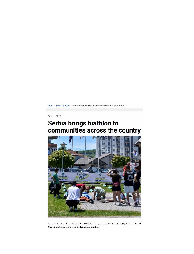 Read more about the article Pohvala IBU-a Biatlon savezu Srbije